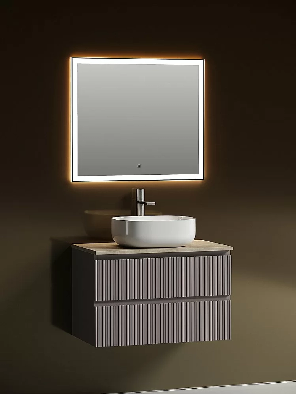 Тумба с раковиной Sancos SNOB T 80 со столешницей, Doha Soft