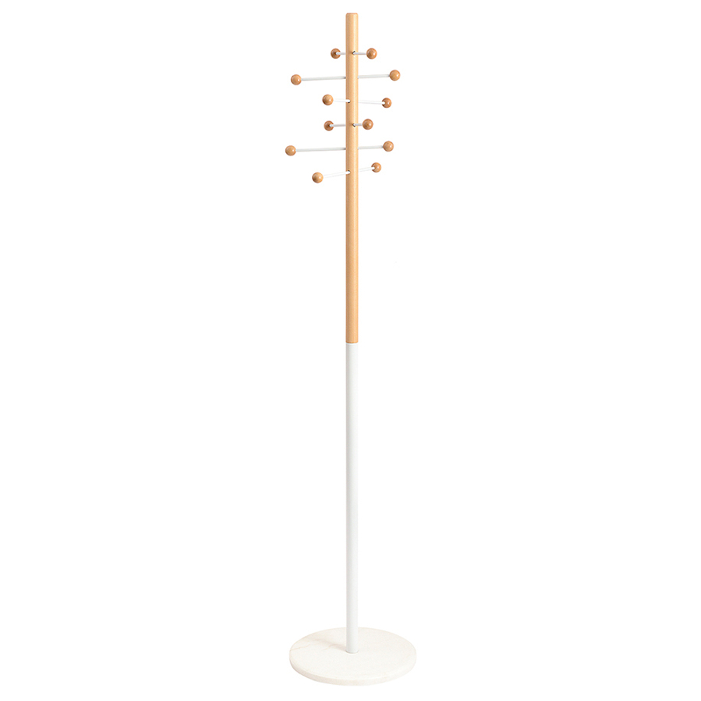 Вешалка напольная marias, 173 см, белый мрамор/натуральное дерево