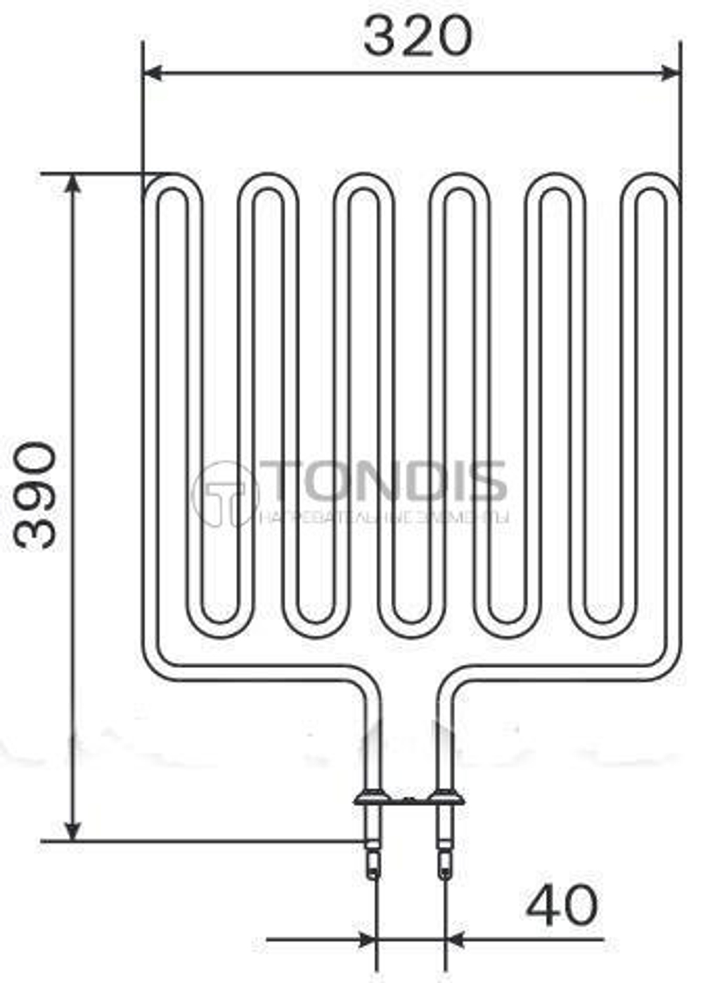 ТЭН Harvia ZSК-720 (3000 W, для печей KIP/M/KV)