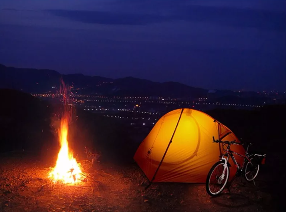 Палатка Naturehike Cycling 1-местная, алюминиевый каркас, сверхлегкая, оранжевый