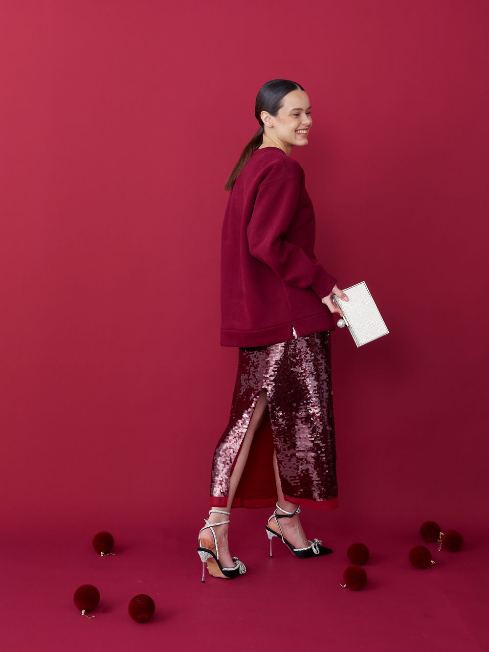 ЮБКА В ПАЙЕТКАХ BORDO