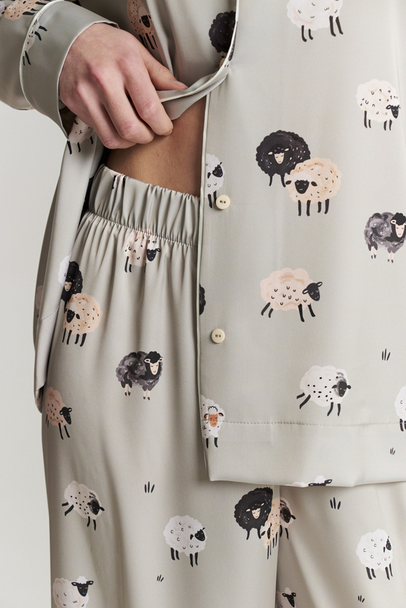 Шелковые брюки с кантом - овечки