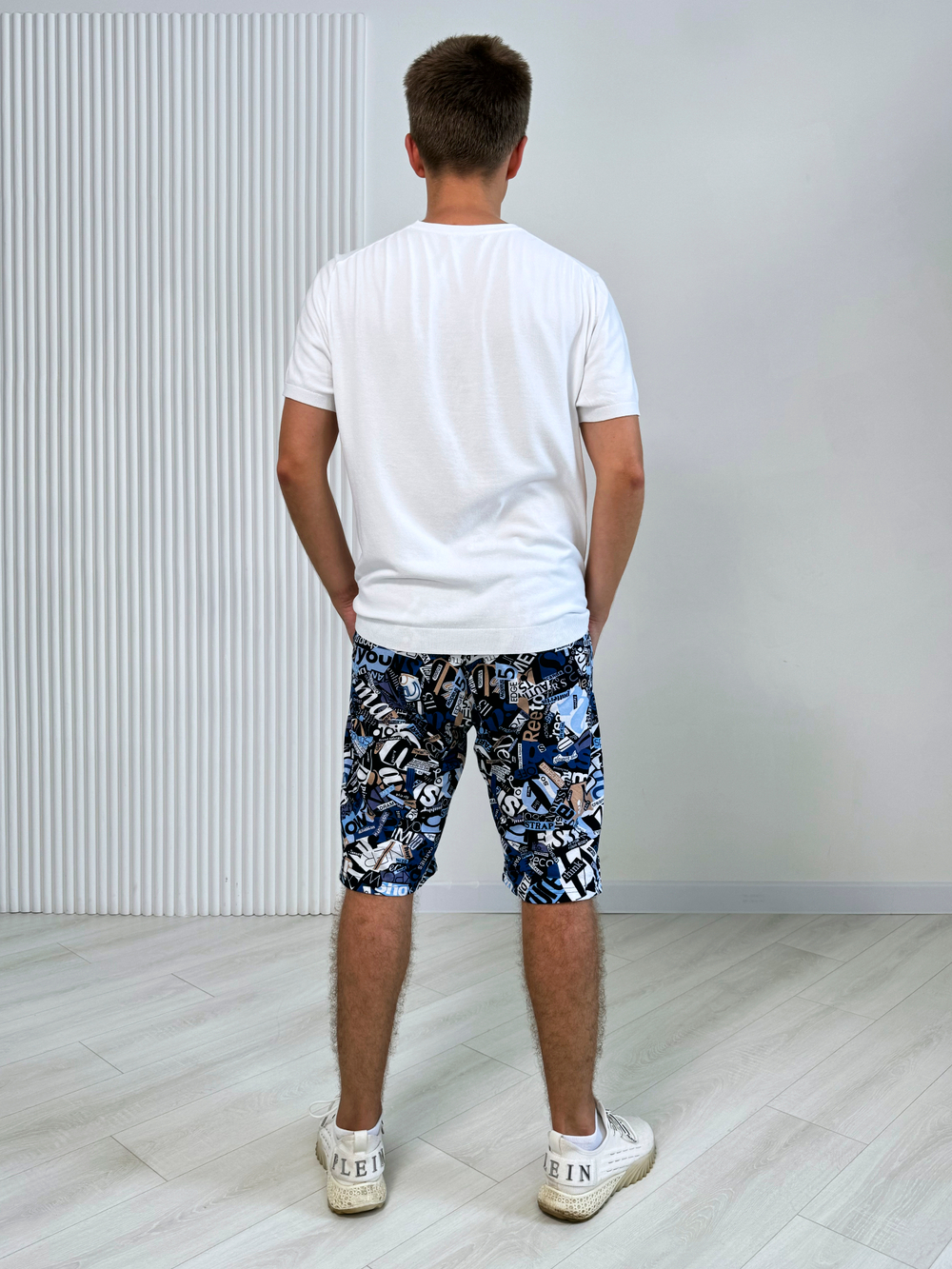 Шорты для мальчика подростковые "Буквы на белом"