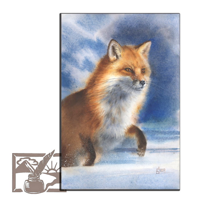 Открытка почтовая. Беседина Анастасия. Рыжая лиса