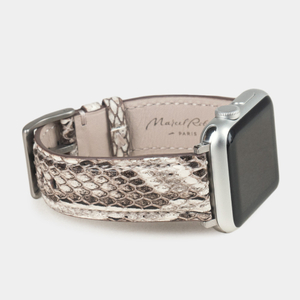 Ремешок для Apple Watch 40/41/42 mm из кожи питона, натурального цвета