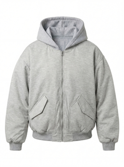 Двухсторонний Бомбер SDW в цвете серый меланж