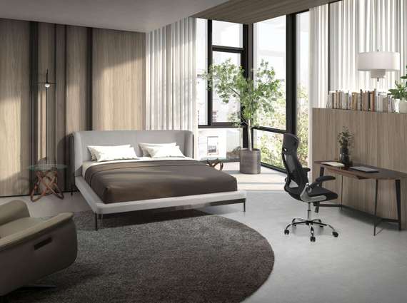 Письменный стол MQ2002DK /3137 орех и черное стекло