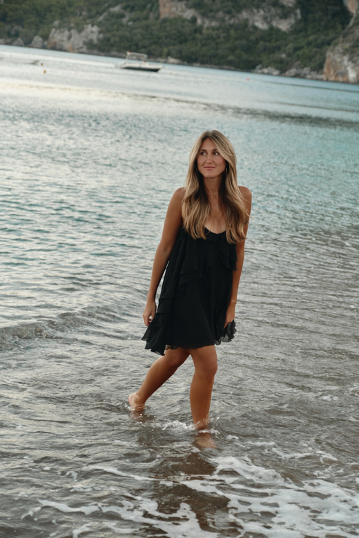 Платье мини с воланами bk