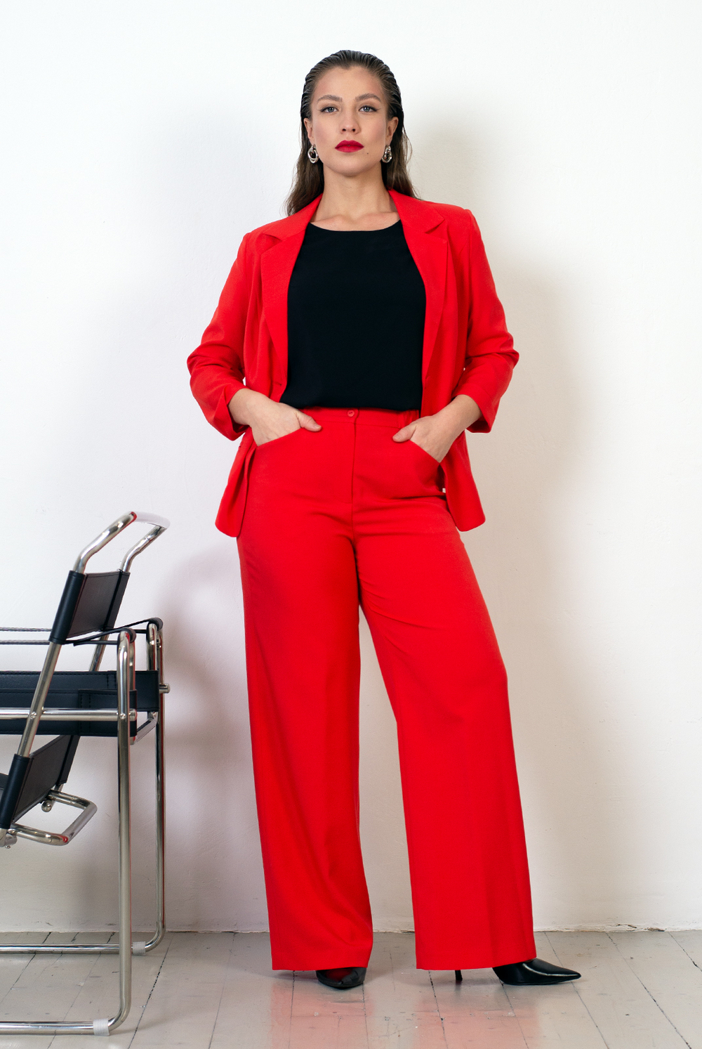 Брюки женские 3393ВЕ, пламя #479Пла023393ВЕ