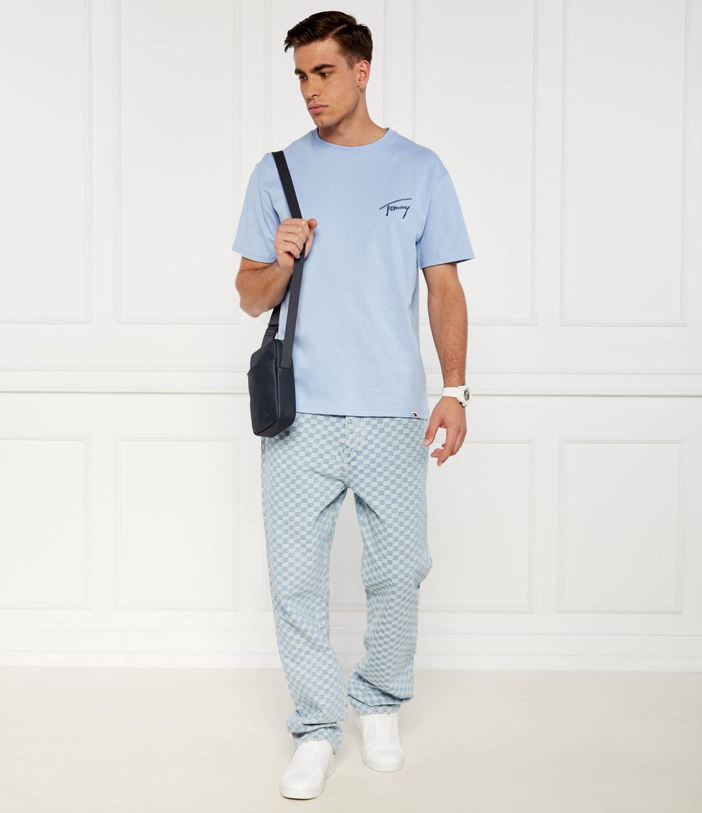 Футболка SIGNATURE Tommy Jeans - голубой(DM0DM17994)