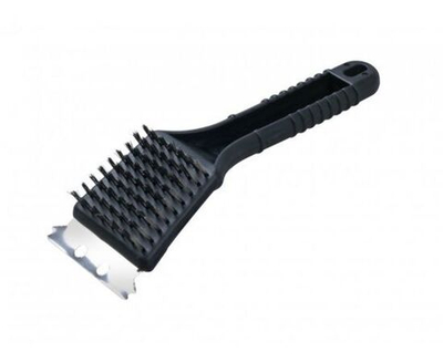 Щетка скребок для чистки решеток гриля и барбекю, 2 в 1, 21,5 см.