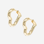 Швензы-конго в форме сердец, 21мм, позолота