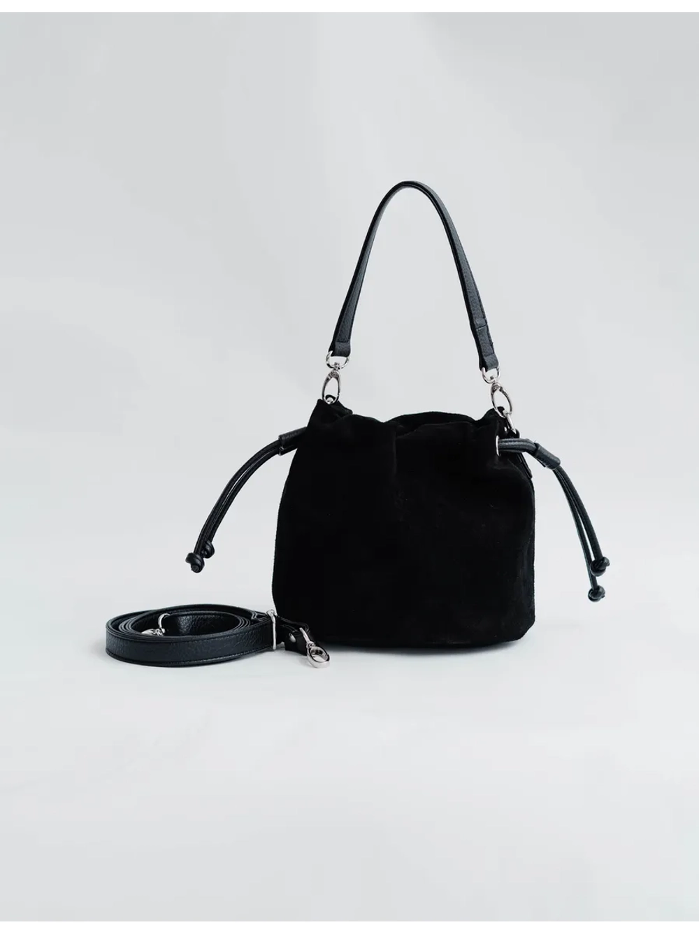 Сумка через плечо маленькая натуральная замша