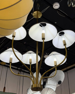 Абажурная люстра из латуни и бра ✨