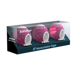 Набор из трех яиц-мастурбаторов Satisfyer Masturbator Egg 3er Set Bubble