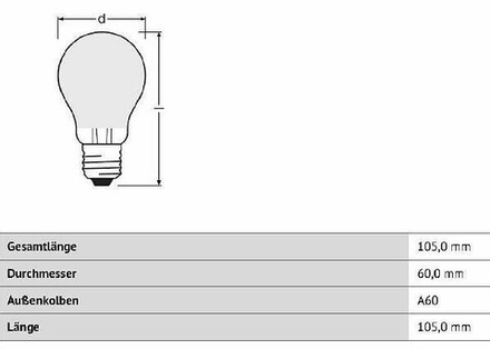 Лампа светодиодная Deko-Light Classic E27 6.5Вт 2700K 180075