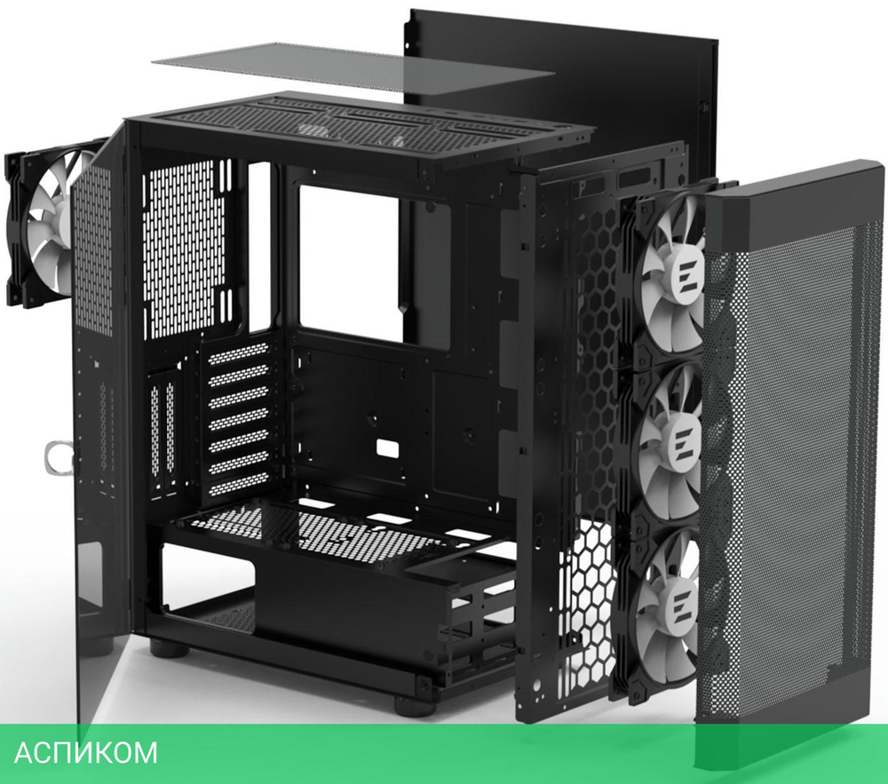 Корпус Zalman I4 TG без БП черный