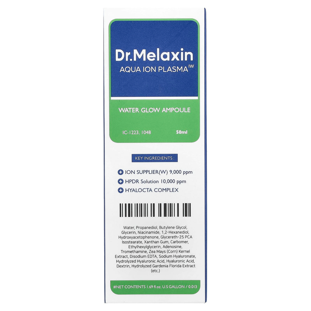 Dr.Melaxin, Aqua Ion Plasma, Water Glow, ампула, 50 мл (1,69 жидк. Унции)