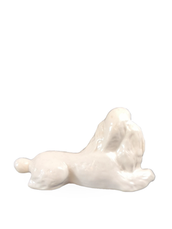 Фарфоровая статуэтка "Белый пудель" ЛФЗ