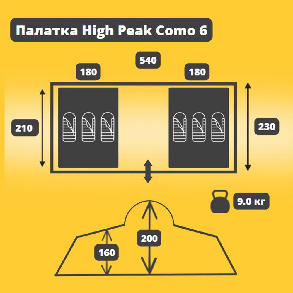 Палатка кемпинговая High Peak Como