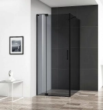 Душевой уголок Cezares Slider 70х80 SLIDER-AH-1-80-70/80-GRIGIO-NERO стекло серое тонированное/профиль черный матовый