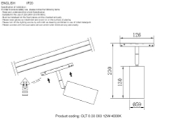Светильник трековый магнитный Crystal Lux CLT 0.33 003 12W BL 4000K