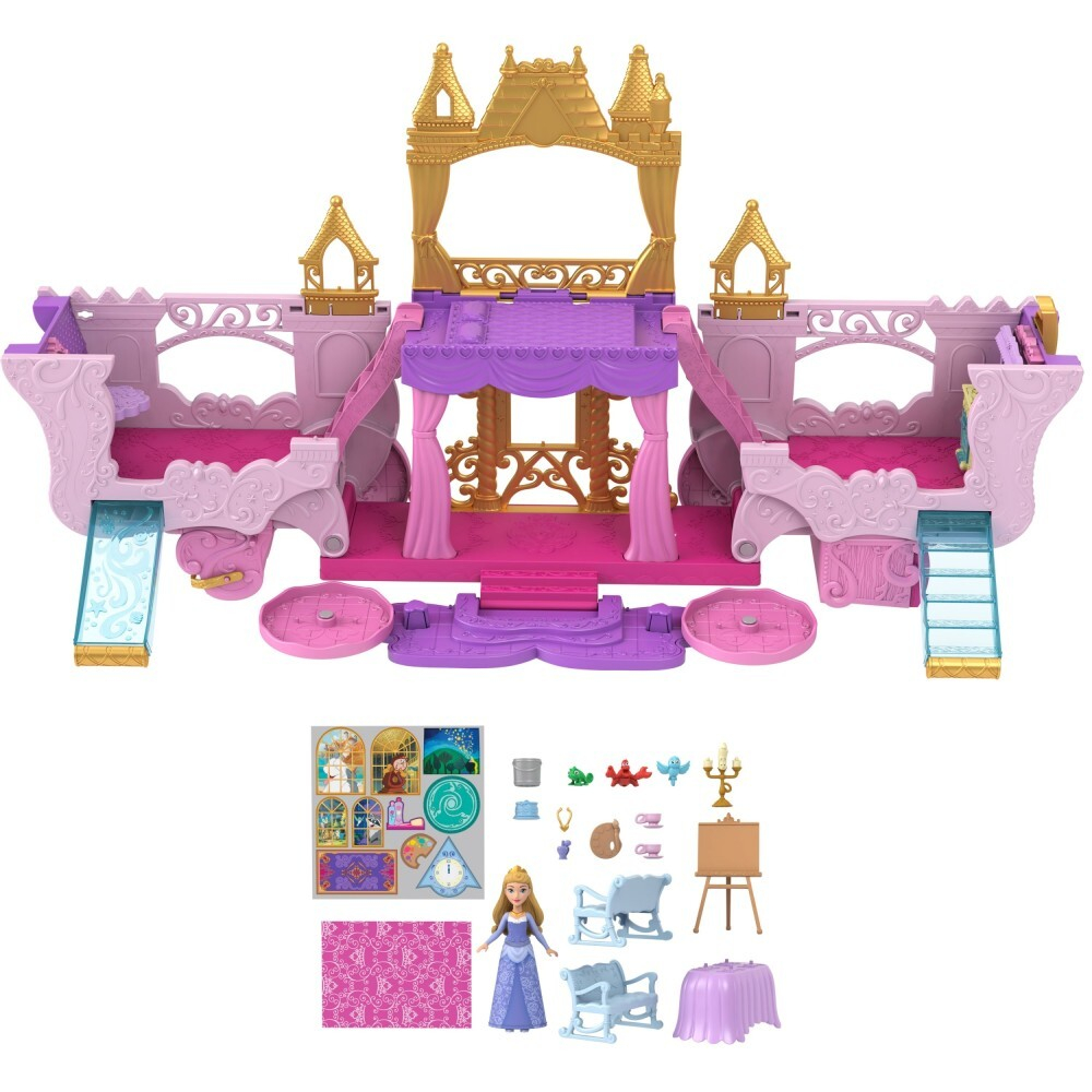 Disney Princess - Карета принцессы Замок 2-в-1 набор + кукла HWX17 / артикул   HWX17  / GTIN 194735222766