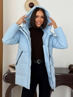 Куртка весенняя удлиненная со съемным капюшоном