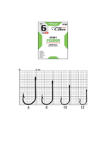Крючки Cobra FEEDER CLASSIC серии CF201 размер 006 (упк.10шт.)