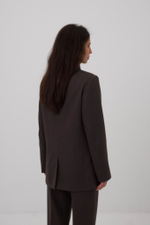 Пиджак Астер из шерсти и шёлка. Цвет лавандовый. Размер 46. №33 Тестовый экземпляр.