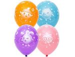 Шар (14"/36 см) Малышарики, Шелкография пастель 25 шт.