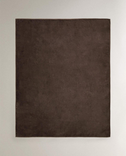 Zara Home - Флисовый плед, коричневый, 160x200 см