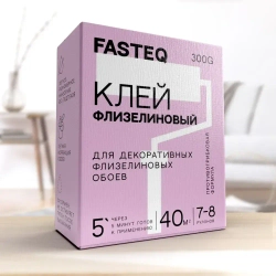 Премиум Клей для флизелиновых обоев FASTEQ, до 40 кв.м 300 г.
