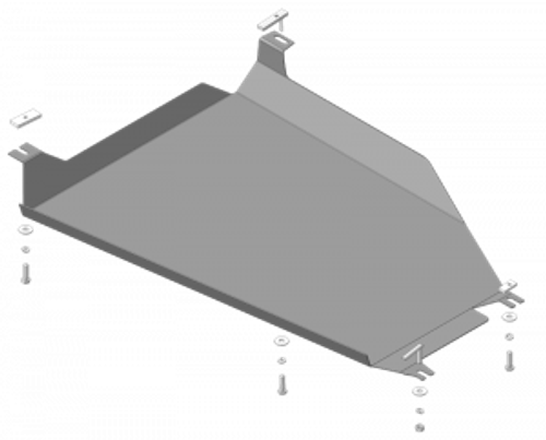 Защита топливного бака (2 мм, сталь) для Ford Kuga 2013-2019 Motodor.00756