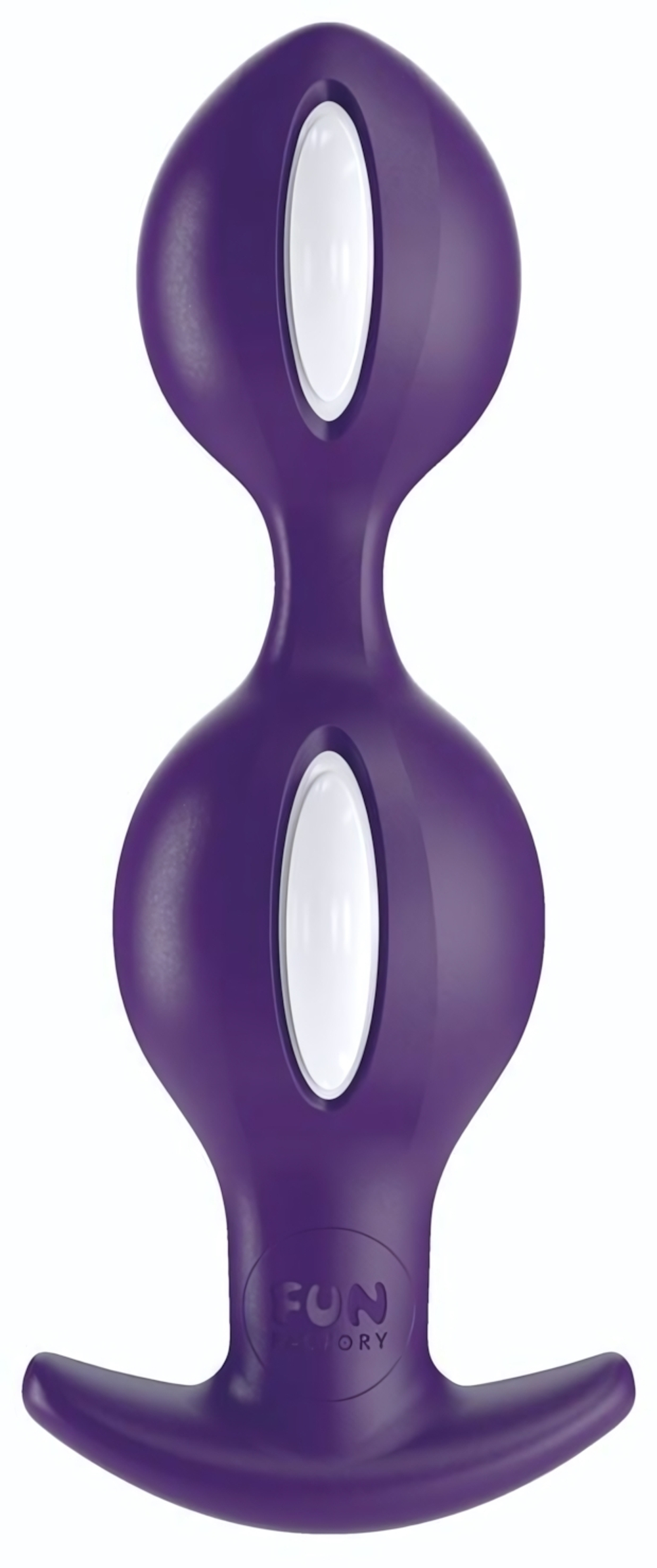 Фиолетово-белые анальные шарики B Balls Duo - 12,5 см. (Цвет: фиолетовый с белым)