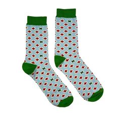 Носки BOOMERANGS Крестики, голубой