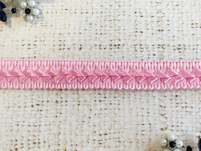 Тесьма декоративная Самоса с атласом, ш. 1,8 см, розовый