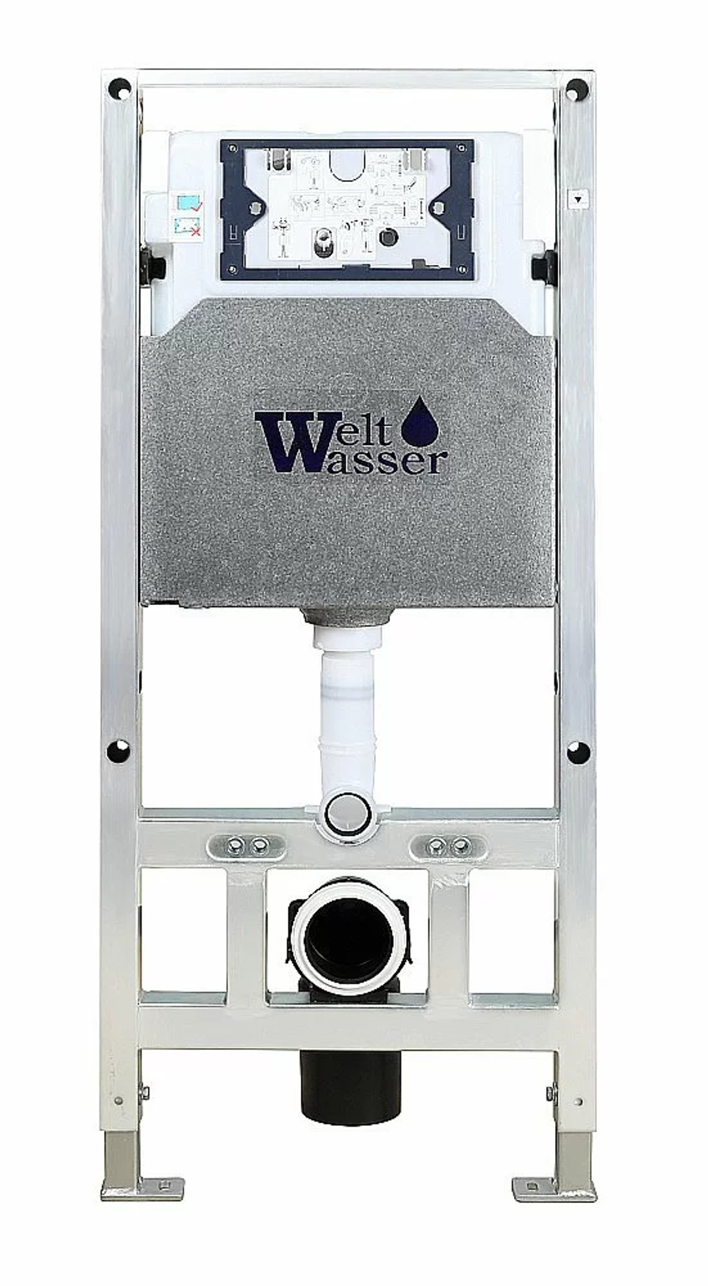 Унитаз с инсталляцией WeltWasser AMBERG 506 ST + BAARBACH 004 GL-WT + AMBERG RD-MT CR
