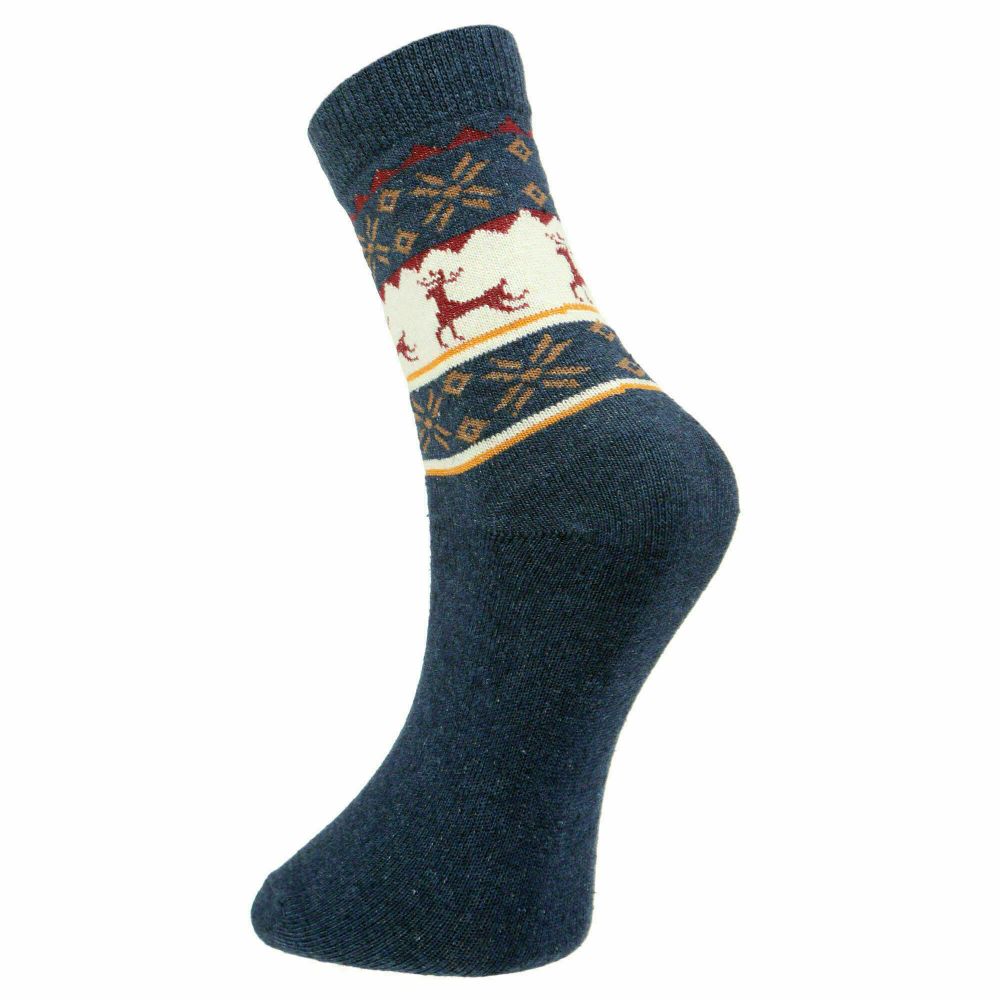 Мужские носки темно-синие ROMEO ROSSI с шерстью 8044-9