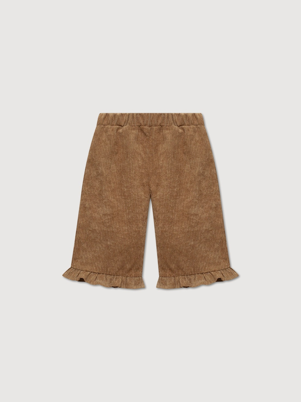 Вельветовые брюки с рюшками, Кэмел