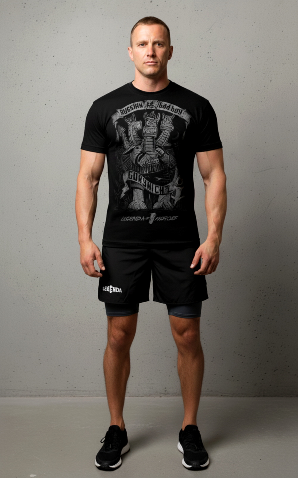 Футболка оверсайз LEGENDA Горыныч черная