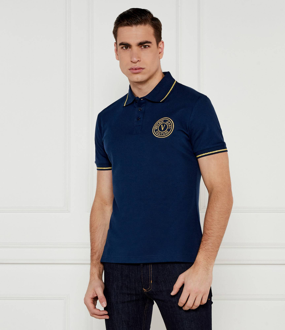 Поло Met Embro Versace Jeans Couture - темно-синий(78GAGT00CJ01T)