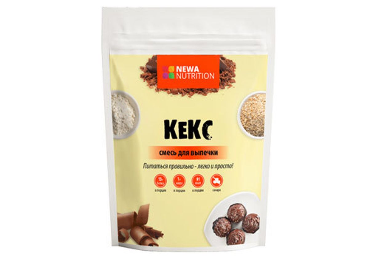 Смесь для выпечки кексов Newa Nutrition шоколадные, 200г