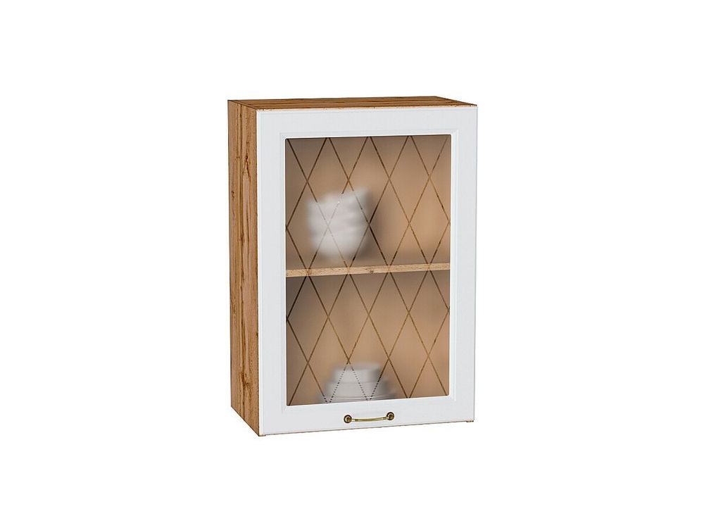 Шкаф верхний с 1-ой остекленной дверцей Ницца