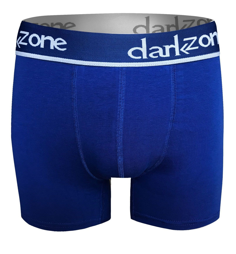 Синие трусы-боксеры с контрастной надписью на резинке (Размер: XL) (Цвет: синий)