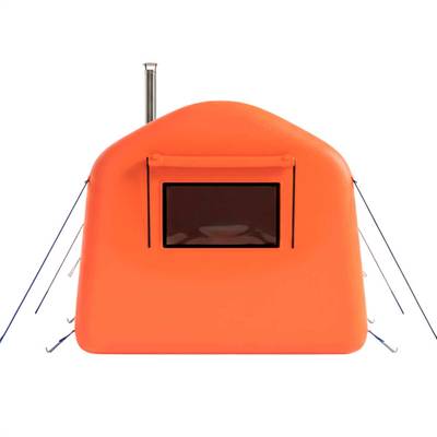 Баня пневмокаркасная 4,8×2,4×2,4 м, из ПВХ, оранжевая