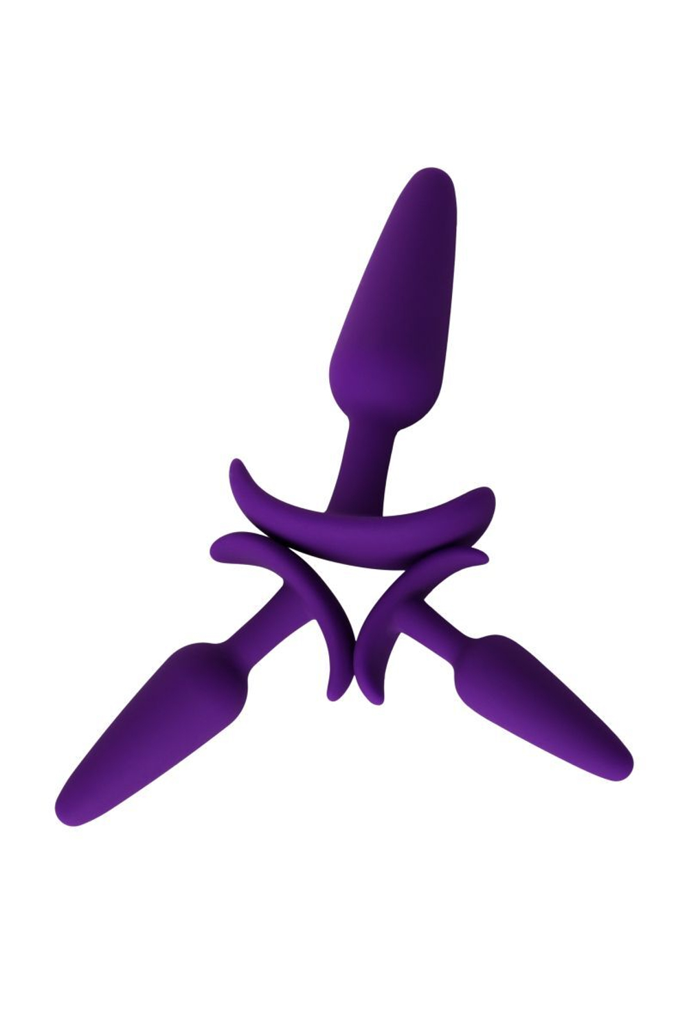 Набор из 3 фиолетовых анальных втулок A-toys