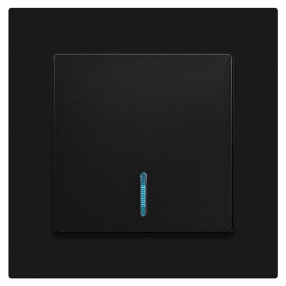 Выключатель Intro Accent 6-102-05 с подсветкой, 10А-250В, IP20, СУ, AL/CU, антрацит | 