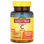 Nature Made, витамин C с шиповником, медленное высвобождение, 1000 мг, 60 таблеток