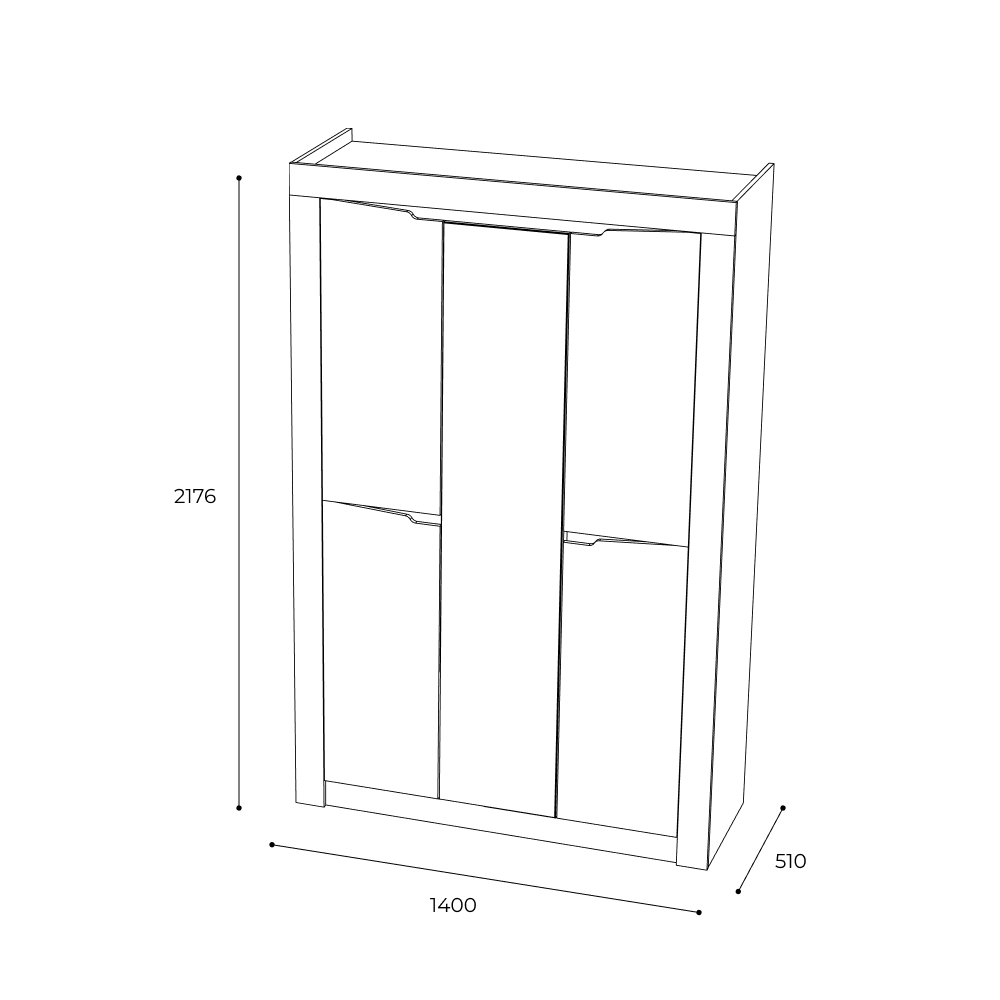 Шкаф для одежды и белья Леонардо